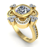 Vine Traditional Sterling Silver Engagement Ring - JBR Jeweler