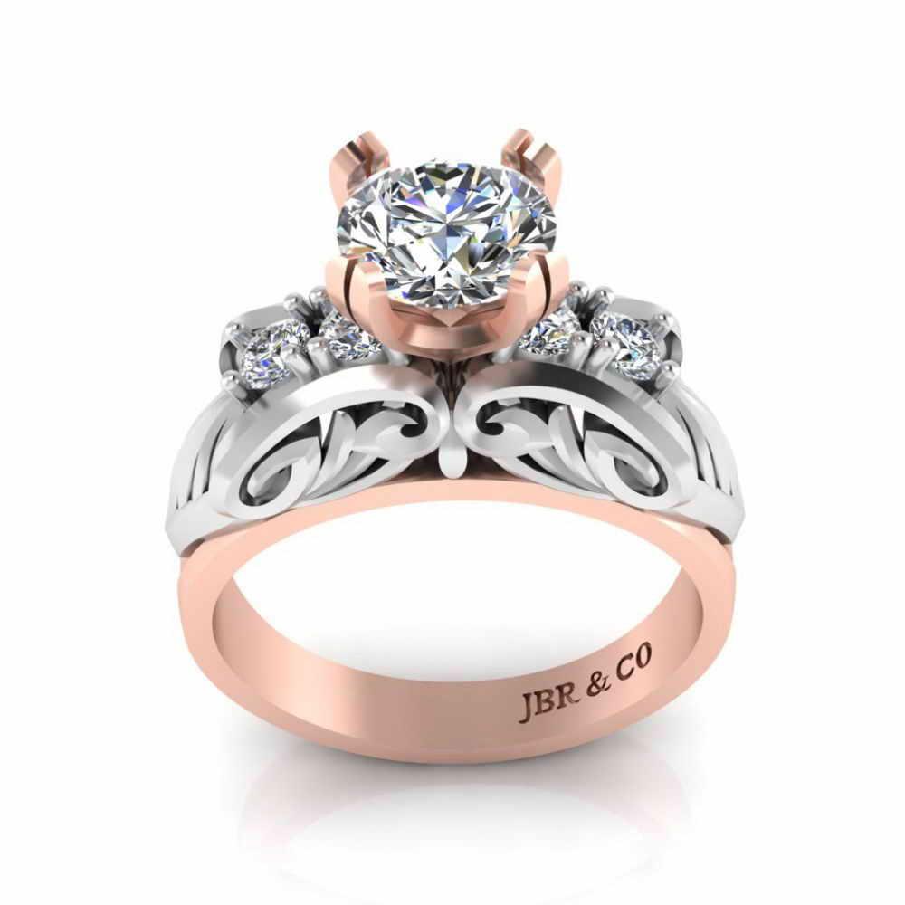 Vintage Inspired Classic Solitaire Sterling Silver Ring - JBR Jeweler
