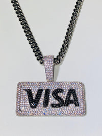 VISA Debit Credit Card Custom VVS Moissanite Iced out Pendant - JBR Jeweler