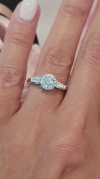 1.00Ct Round Lab Grown Diamond Engagement Full Eternity Ring