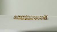 14k Solid Gold Pear/Marquise Tennis Bracelet